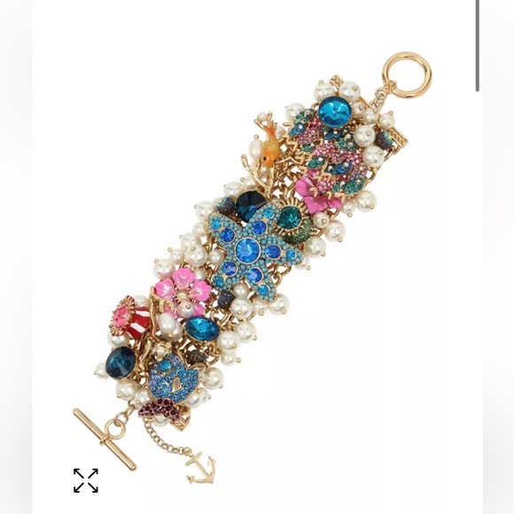 Betsey Johnson Accessories - Betsey Johnson Mixed Sea Life Charm Toggle Bracelet - Multi